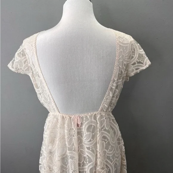 Victorias Secret Dream Angels Lace Kimono Robe sz XS/S Duster Open Front Coverup - Picture 6 of 11